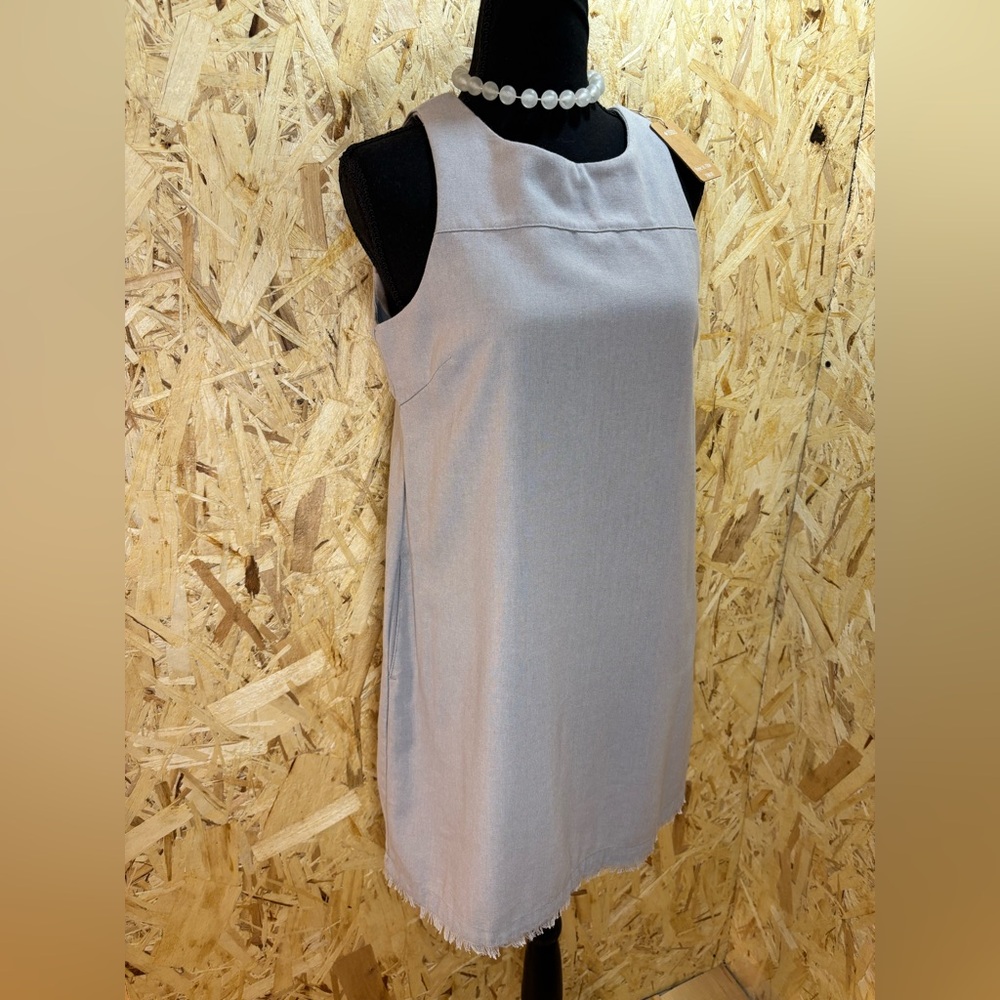 Elegant Sleeveless Gray Mini Dress